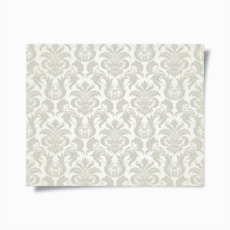 Plakat elegancki beżowy wzór damask