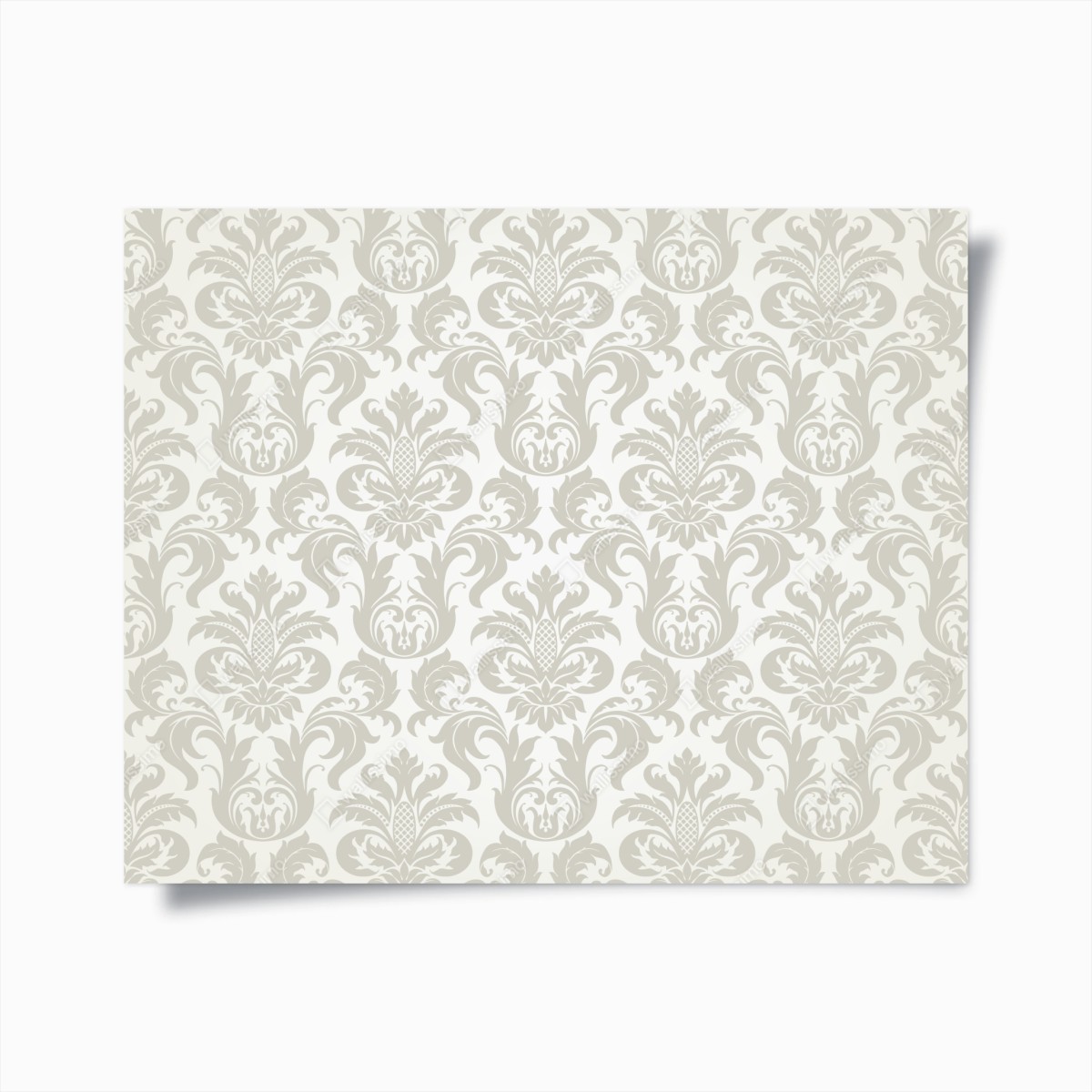 Plakat elegancki beżowy wzór damask – Wallissimo®