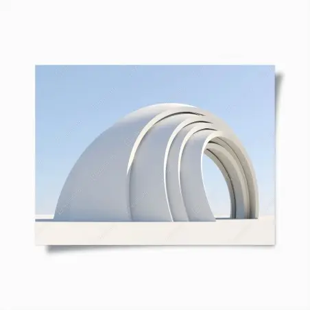 Plakat minimalistyczna rzeźba łuku – Wallissimo®