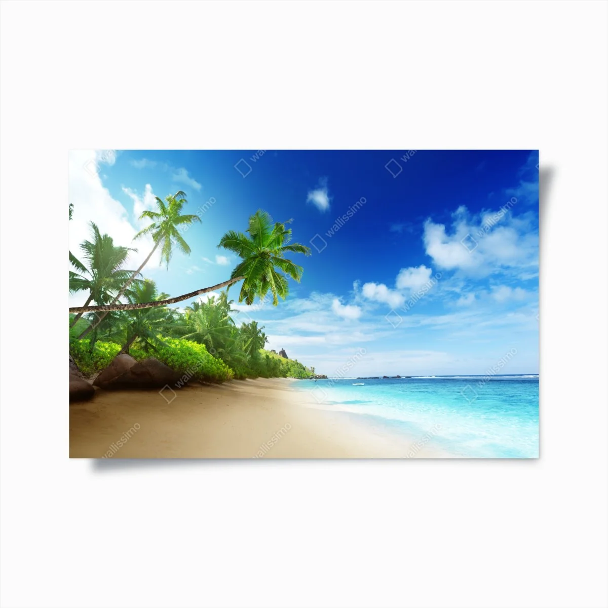 Plakat zachód słońca na plaży Mahe, Seszele – Wallissimo® Plakat zachód słońca na plaży Mahe, Seszele – Wallissimo®