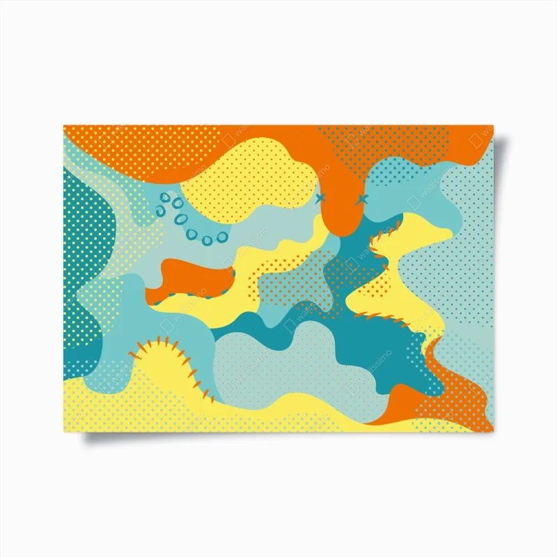 Plakat żywy abstrakcyjny motyw pop-art