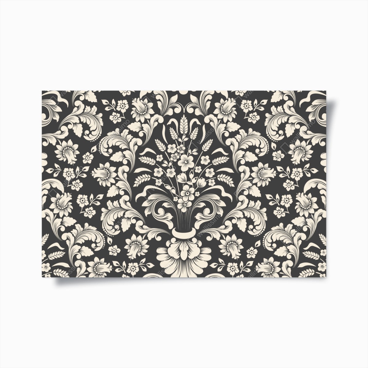 Plakat vintage kwiatowy wzór damask – Wallissimo®