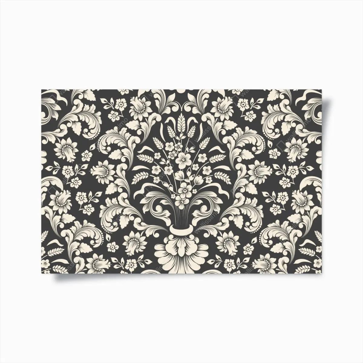 Plakat vintage kwiatowy wzór damask – Wallissimo®