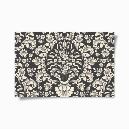 Plakat vintage kwiatowy wzór damask – Wallissimo®