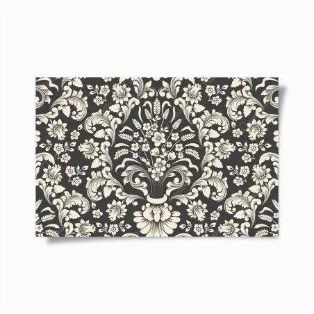 Plakat vintage kwiatowy wzór damask – Wallissimo®