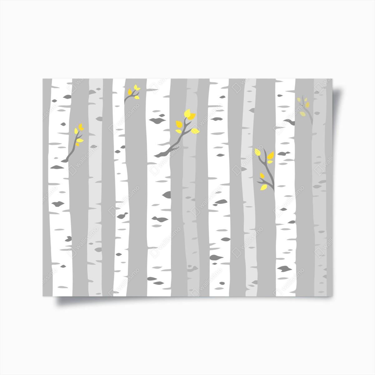Plakat skandynawski las brzóz – Wallissimo®