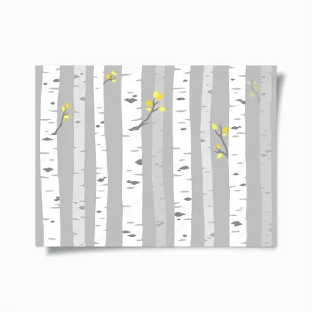 Plakat skandynawski las brzóz – Wallissimo®