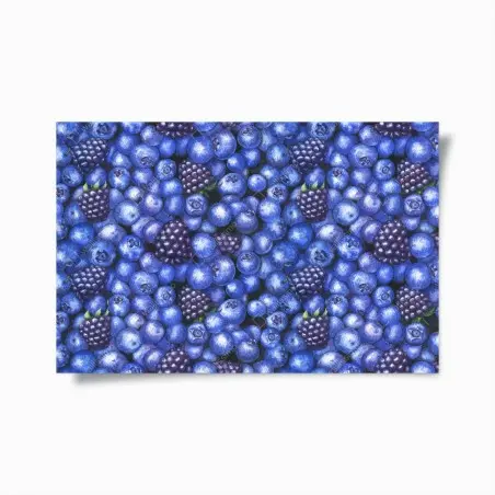 Plakat wzór akwarelowy z borówkami i jeżynami – Wallissimo®