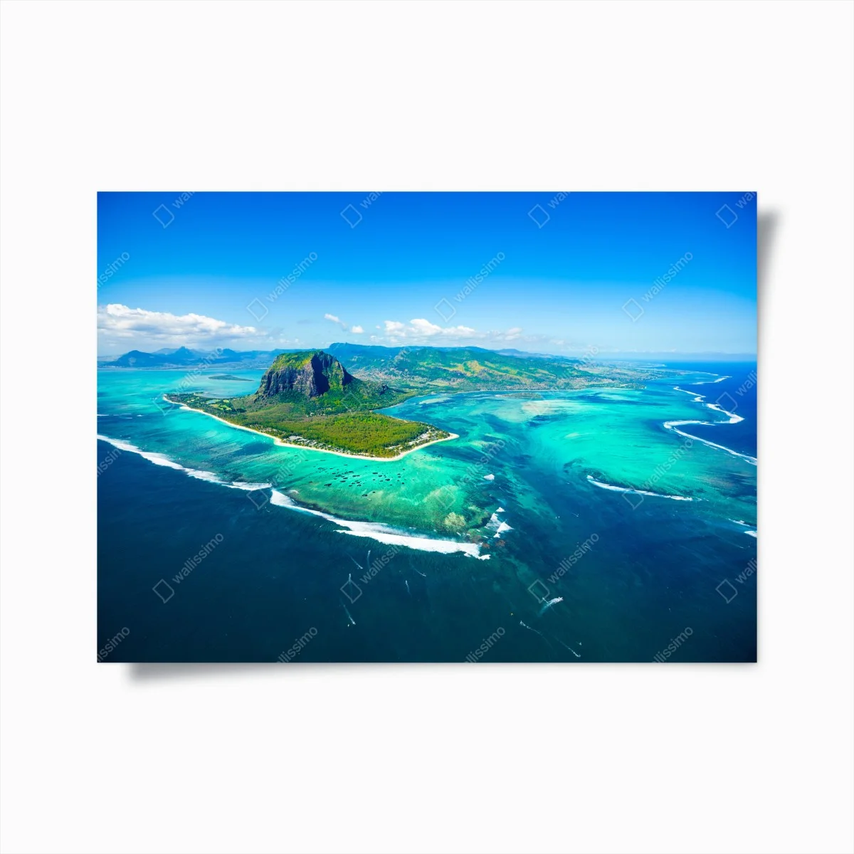 Plakat Le Morne turkusowa laguna panorama – Wallissimo® Plakat Le Morne turkusowa laguna panorama – Wallissimo®