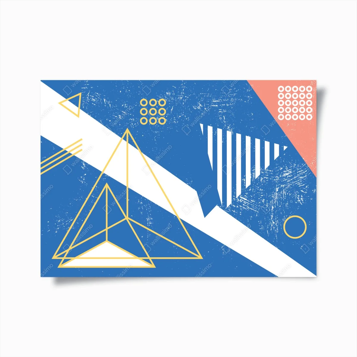 Plakat geometryczna abstrakcja w odcieniach niebieskiego – Wallissimo® Plakat geometryczna abstrakcja w odcieniach niebieskiego – Wallissimo®