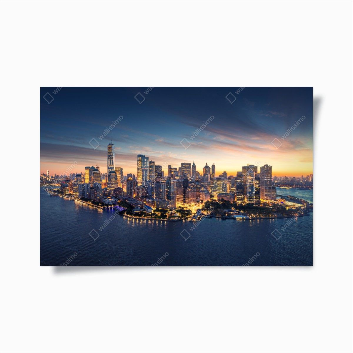Plakat Manhattan panorama o wschodzie słońca – Wallissimo®