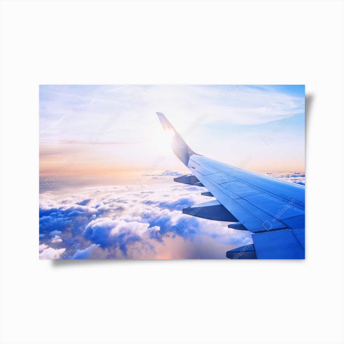Plakat ponad chmurami widok z lotu ptaka – Wallissimo®