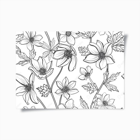 Plakat botaniczny rysunek kwiatowy – Wallissimo®