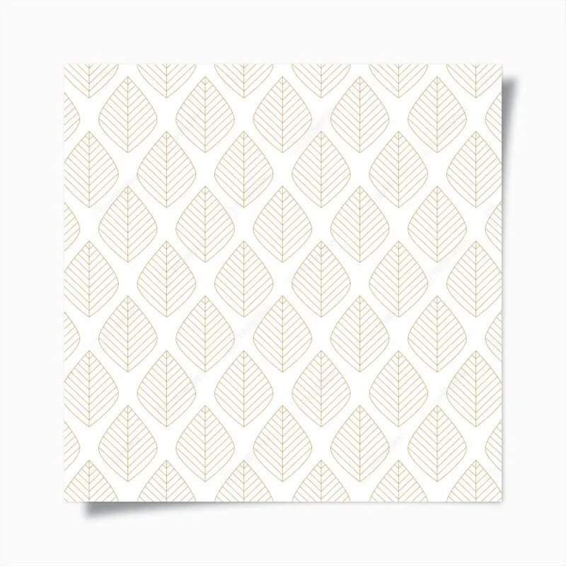 Plakat elegancki złoty geometryczny wzór liści