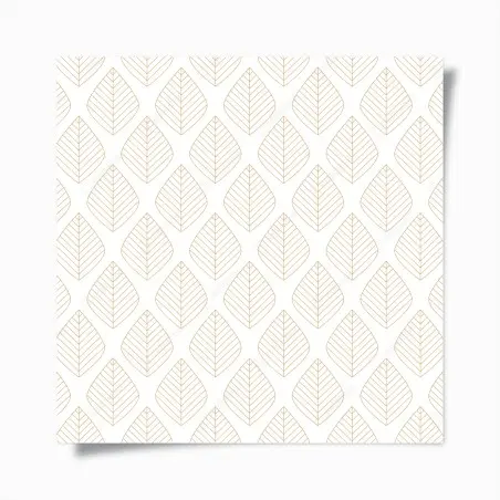 Plakat elegancki złoty geometryczny wzór liści – Wallissimo®