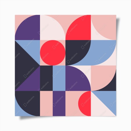 Plakat geometryczna pastelowa kompozycja – Wallissimo®