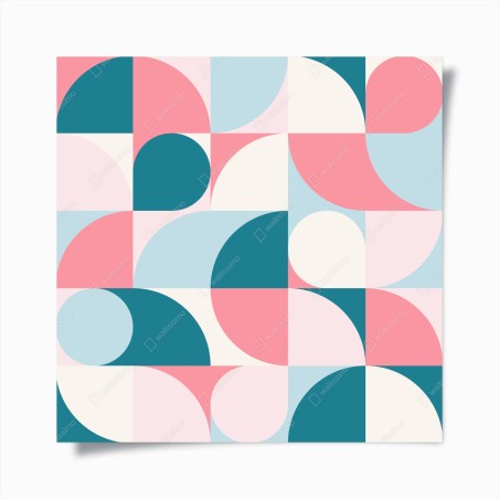 Plakat pastelowa geometryczna mozaika – Wallissimo®