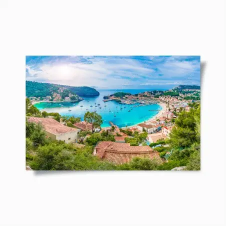 Plakat słoneczna panorama Port de Soller – Wallissimo®
