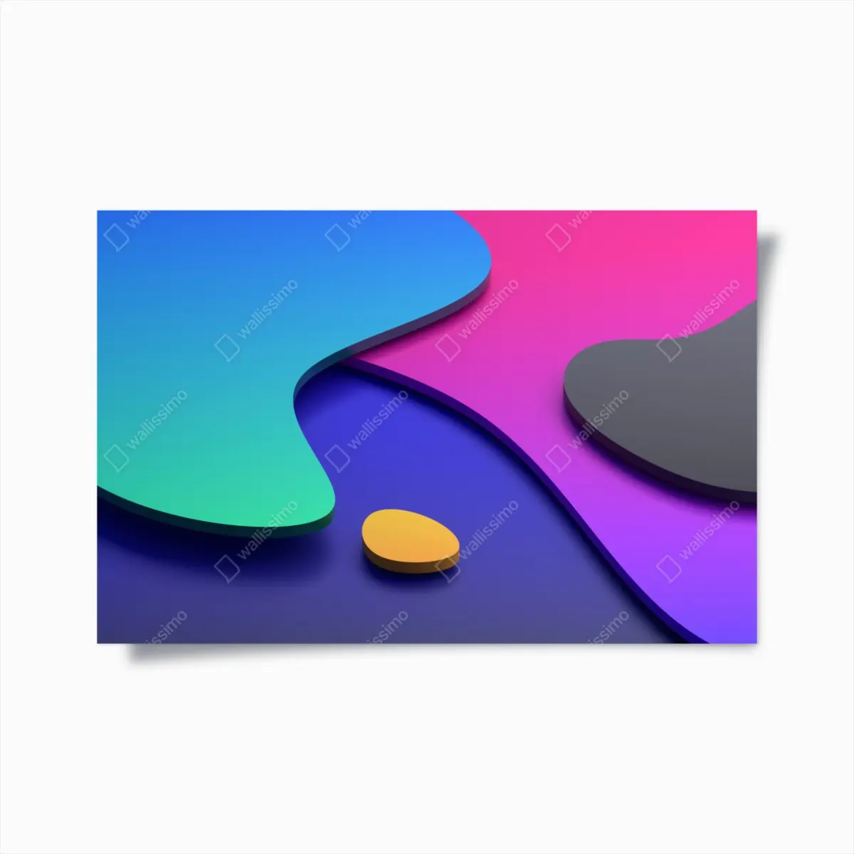 Plakat żywe abstrakcyjne krzywe 3d – Wallissimo® Plakat żywe abstrakcyjne krzywe 3d – Wallissimo®