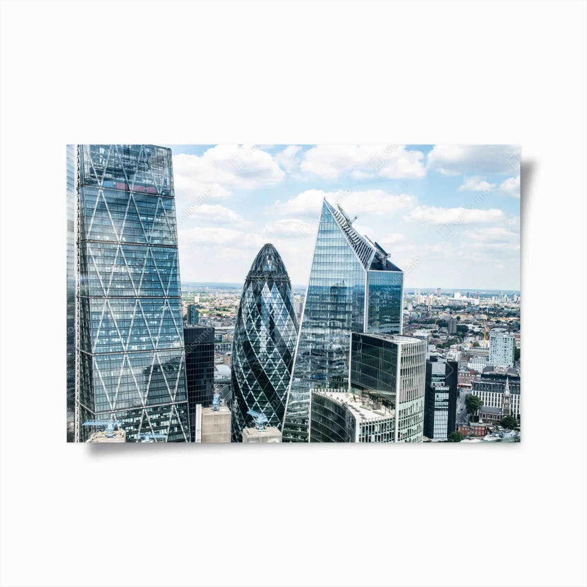 Plakat nowoczesna panorama Londynu ze szklanymi drapaczami chmur – Wallissimo® Plakat nowoczesna panorama Londynu ze szklanymi drapaczami chmur – Wallissimo®
