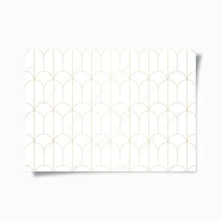 Plakat złoty art deco łukowy wzór – Wallissimo®