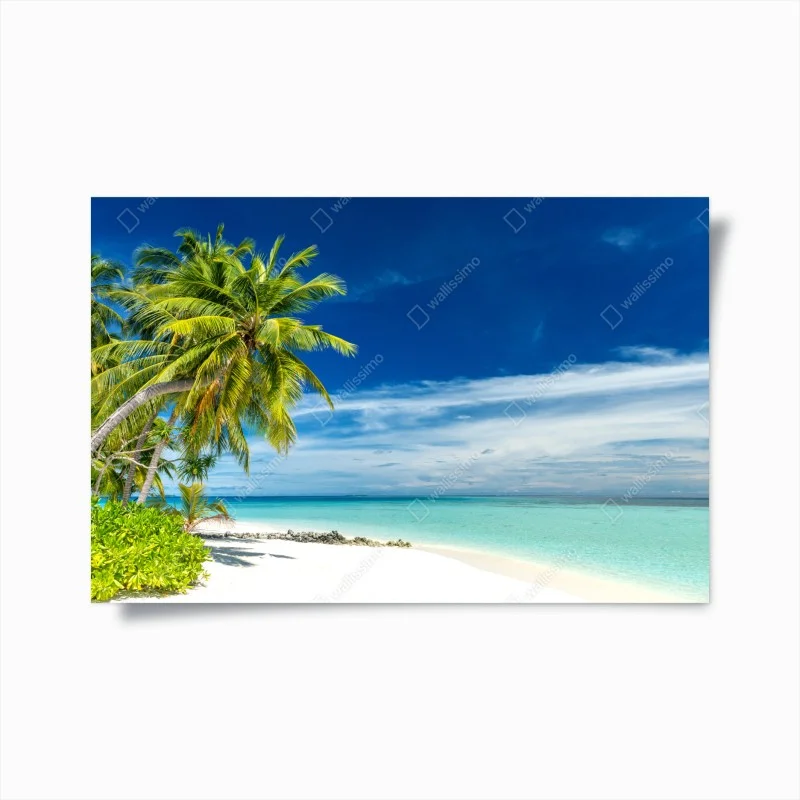 Plakat tropikalna turkusowa plaża