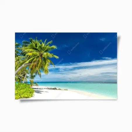 Plakat tropikalna turkusowa plaża – Wallissimo®