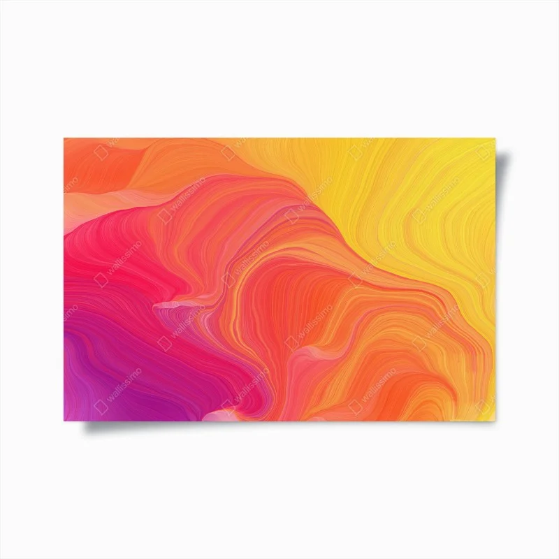 Plakat żywe falujące kolory