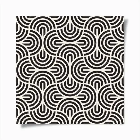 Plakat czarno-biały geometryczny wzór – Wallissimo®
