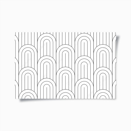 Plakat monochromatyczny wzór łuków – Wallissimo®