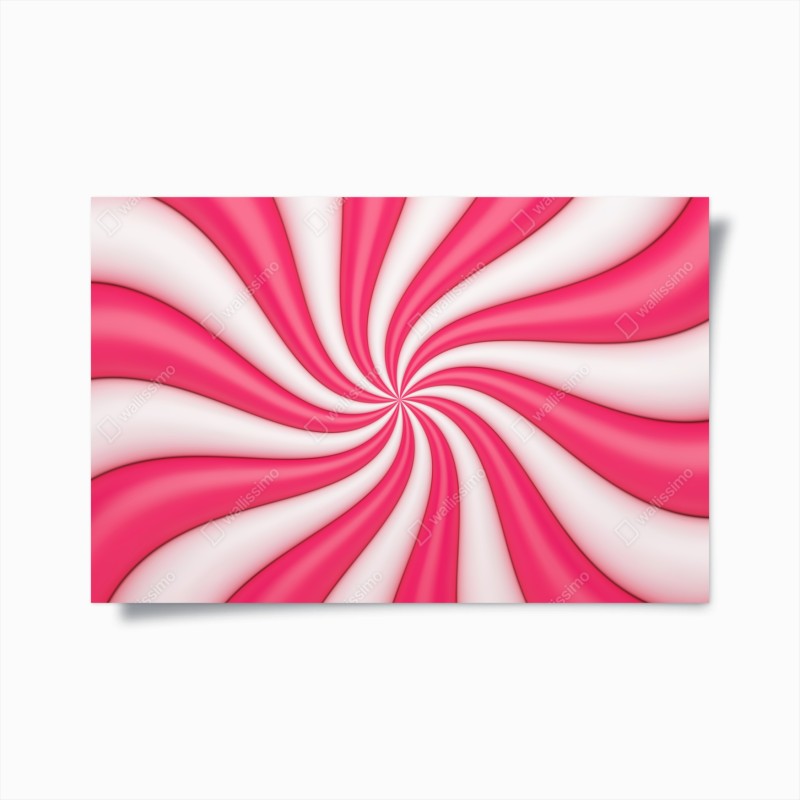 Plakat różowa cukierkowa spirala