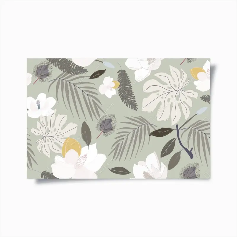 Plakat delikatny pastelowy wzór botaniczny