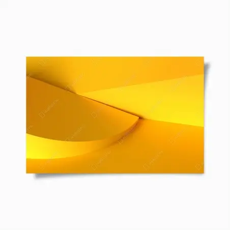 Plakat żółta geometryczna abstrakcja 3d – Wallissimo®