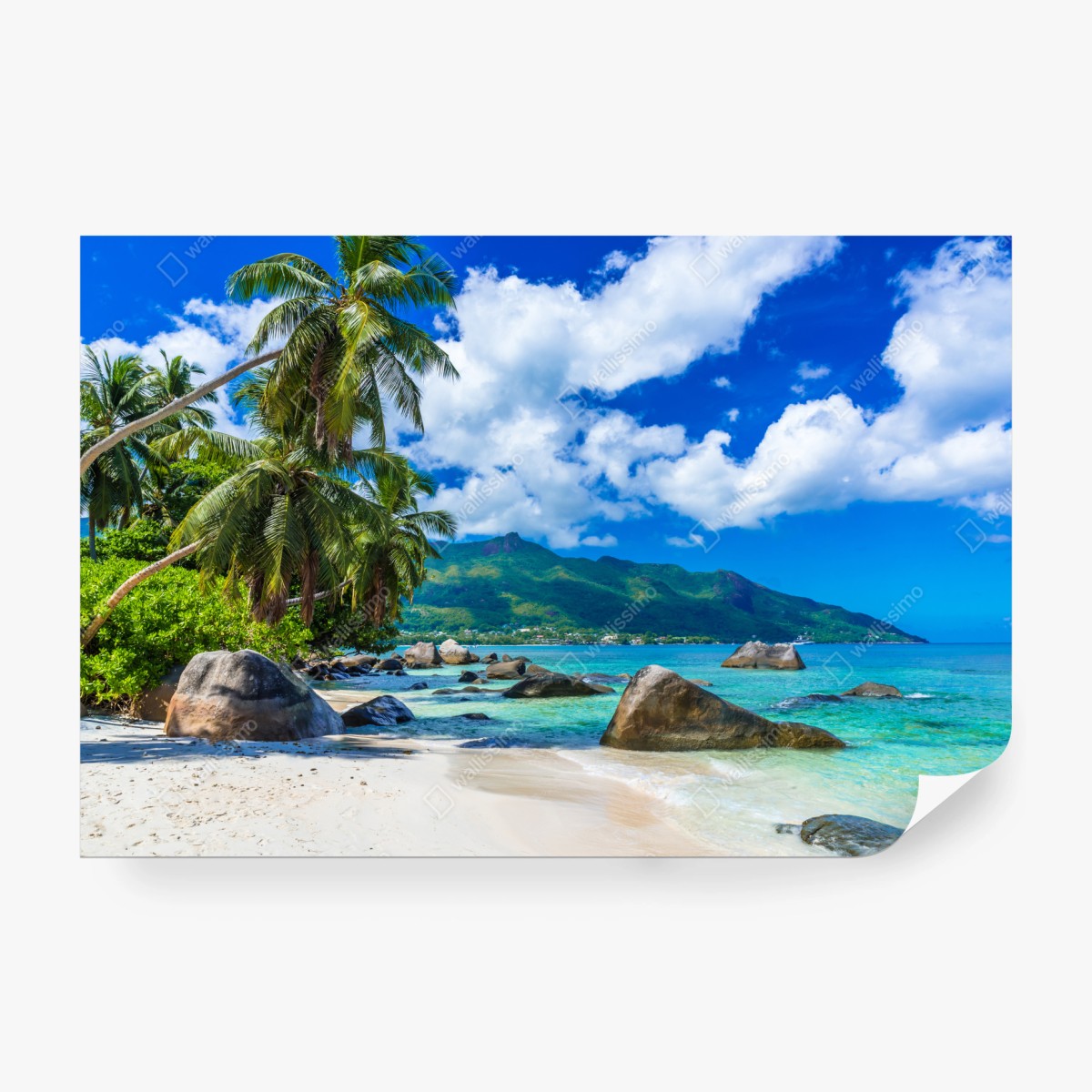 Fototapeta Baie Beau Vallon tropikalna plaża – Wallissimo® Fototapeta Baie Beau Vallon tropikalna plaża – Wallissimo®