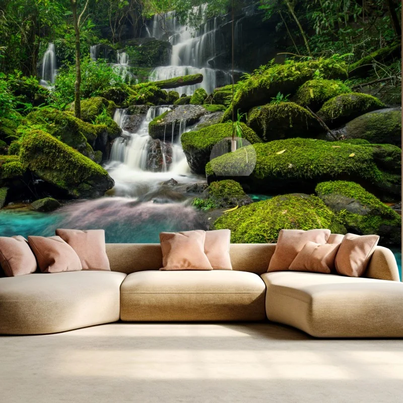 Fototapeta spokojny wodospad w Phu Tub Berk, Tajlandia – Wallissimo® Fototapeta spokojny wodospad w Phu Tub Berk, Tajlandia – Wallissimo®