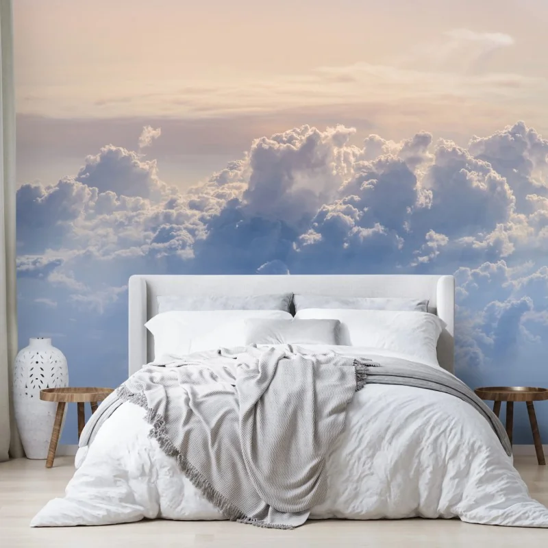 Fototapeta delikatne chmury nad błękitnym niebem – Wallissimo® Fototapeta delikatne chmury nad błękitnym niebem – Wallissimo®