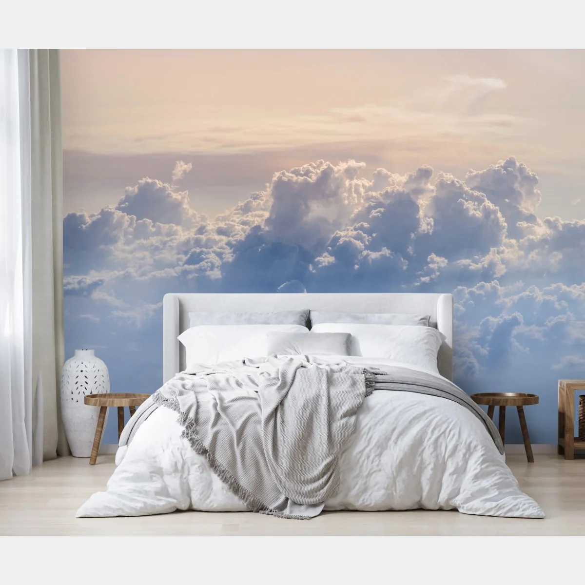 Fototapeta delikatne chmury nad błękitnym niebem – Wallissimo® Fototapeta delikatne chmury nad błękitnym niebem – Wallissimo®