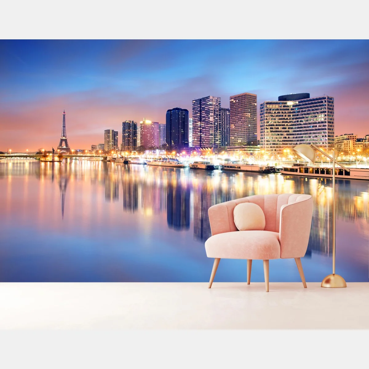 Fototapeta Paryż panorama o zmierzchu – Wallissimo® Fototapeta Paryż panorama o zmierzchu – Wallissimo®