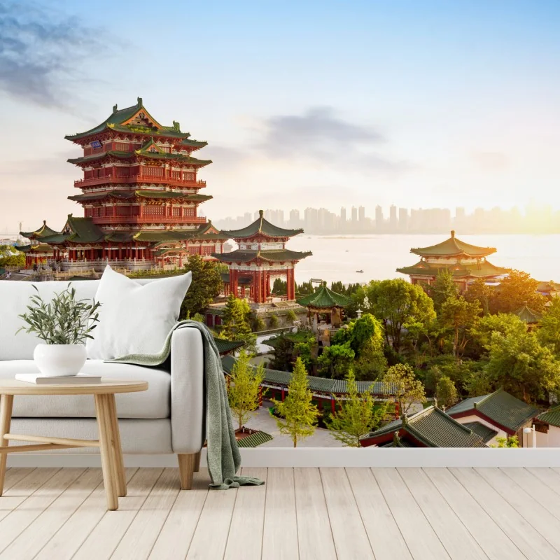 Fototapeta Pawilon Tengwang o wschodzie słońca – Wallissimo® Fototapeta Pawilon Tengwang o wschodzie słońca – Wallissimo®