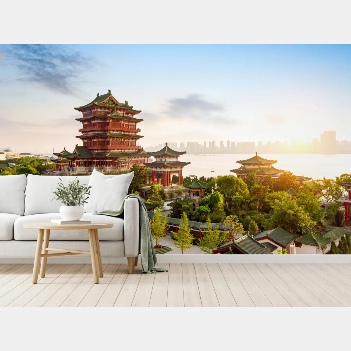 Fototapeta Pawilon Tengwang o wschodzie słońca – Wallissimo® Fototapeta Pawilon Tengwang o wschodzie słońca – Wallissimo®