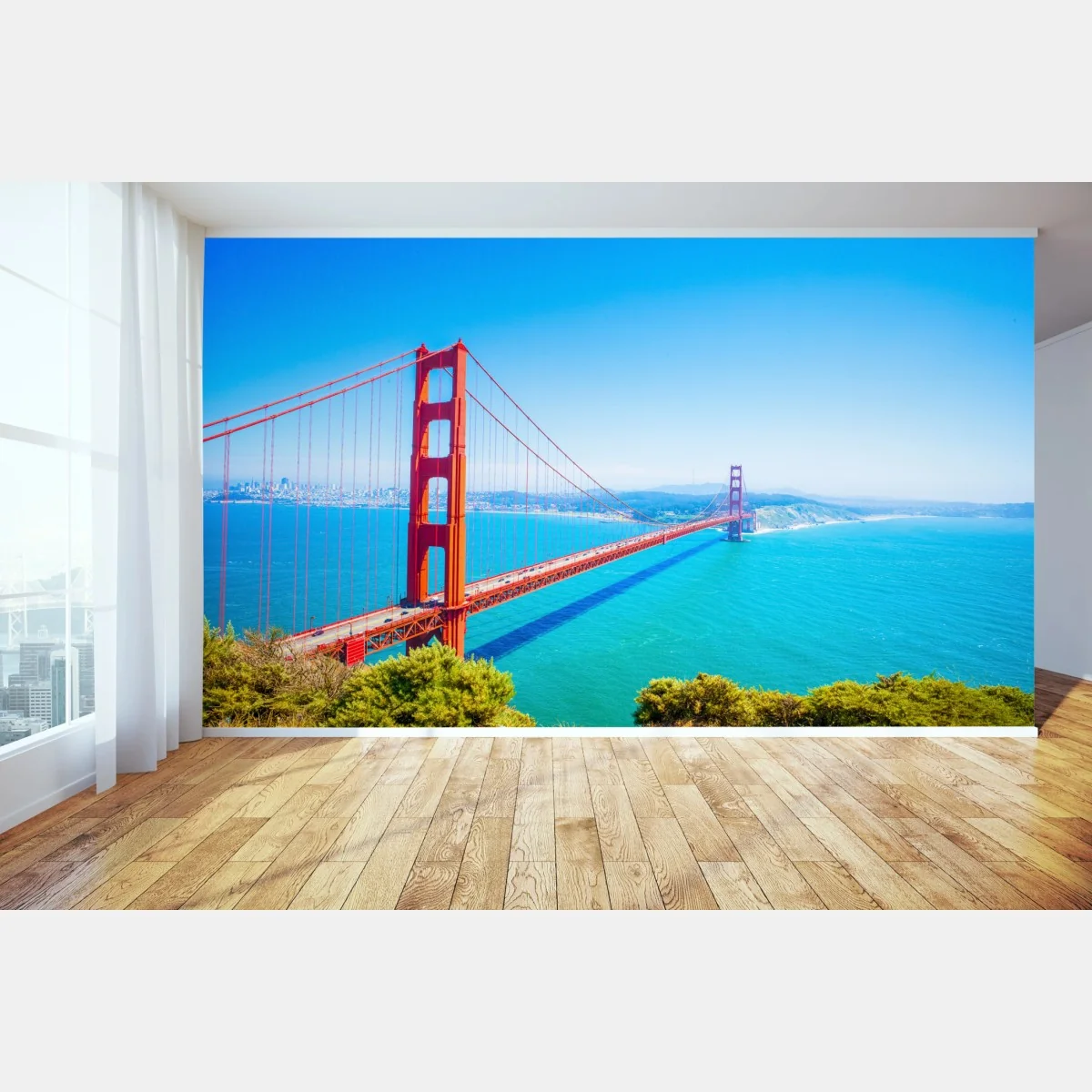 Fototapeta most Golden Gate nad zatoką San Francisco – Wallissimo® Fototapeta most Golden Gate nad zatoką San Francisco – Wallissimo®