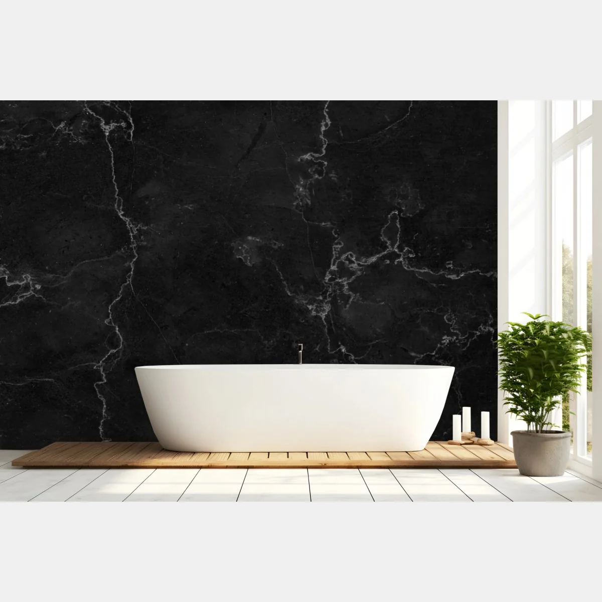 Fototapeta czarna faktura marmuru – Wallissimo® Fototapeta czarna faktura marmuru – Wallissimo®