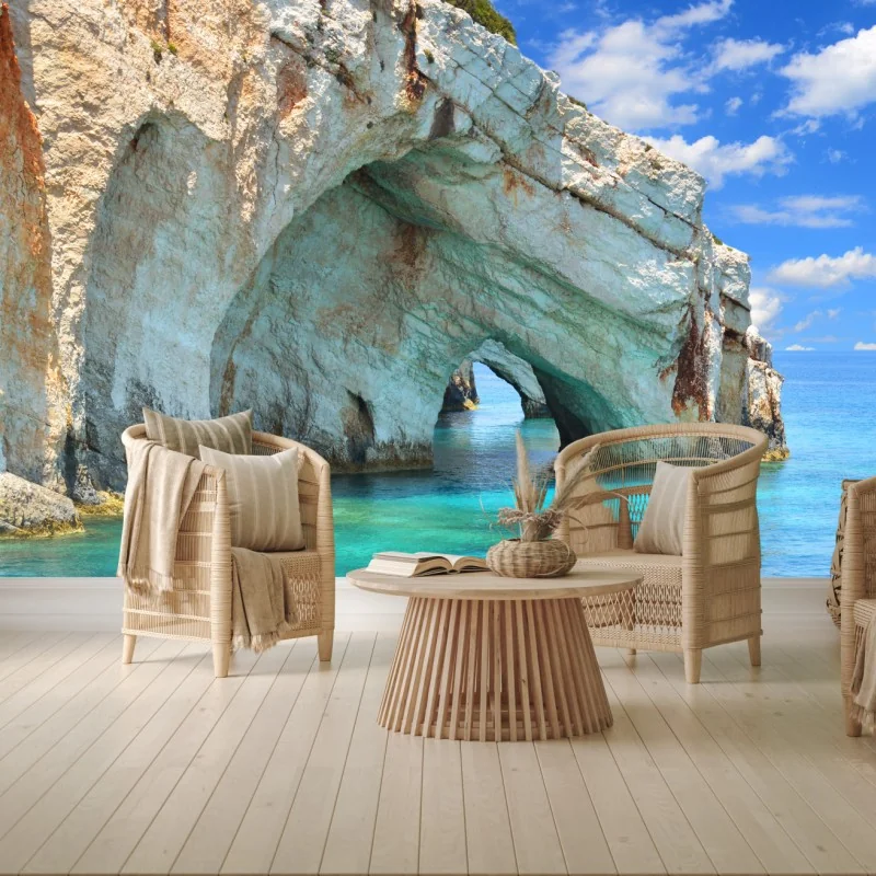 Fototapeta błękitne jaskinie na Zakynthos – Wallissimo® Fototapeta błękitne jaskinie na Zakynthos – Wallissimo®
