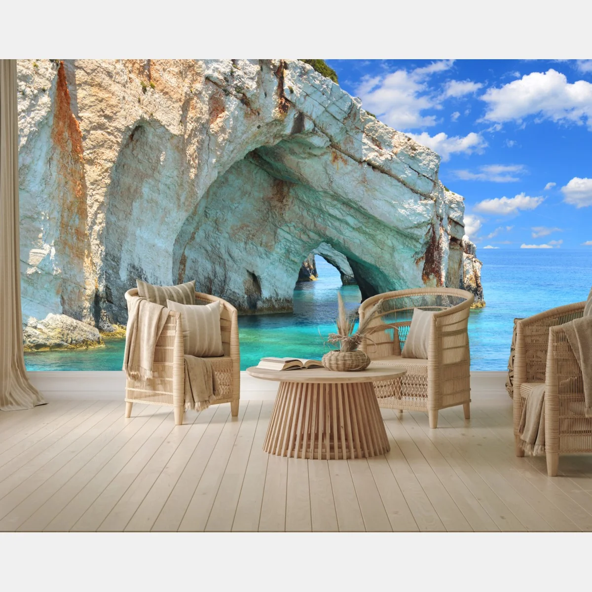 Fototapeta błękitne jaskinie na Zakynthos – Wallissimo® Fototapeta błękitne jaskinie na Zakynthos – Wallissimo®