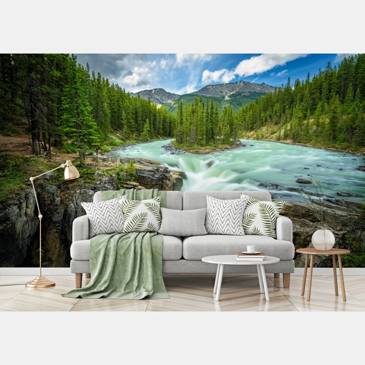 Fototapeta mglisty wąwóz przy Upper Sunwapta Falls, Jasper National Park – Wallissimo® Fototapeta mglisty wąwóz przy Upper Sunwapta Falls, Jasper National Park – Wallissimo®