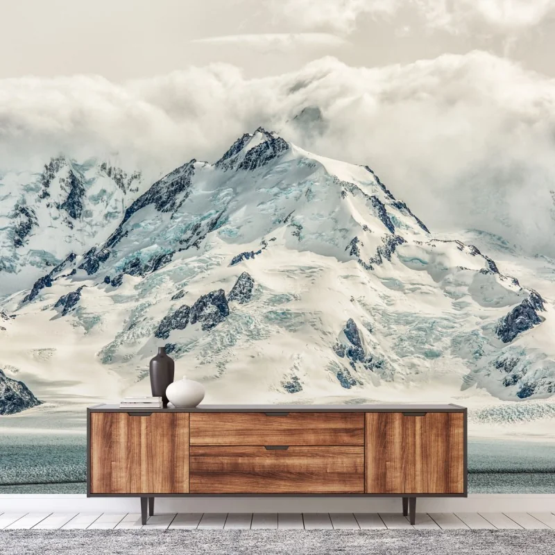 Fototapeta śnieżny szczyt z lodowcem – Wallissimo® Fototapeta śnieżny szczyt z lodowcem – Wallissimo®