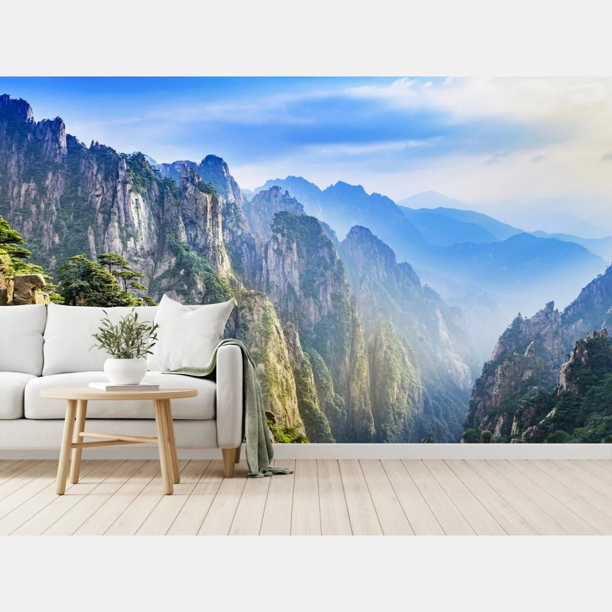 Fototapeta mglista panorama górska – Wallissimo® Fototapeta mglista panorama górska – Wallissimo®