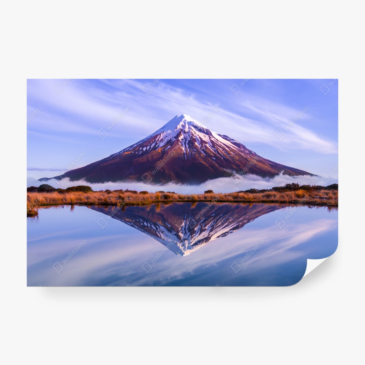 Fototapeta majestatyczne odbicie góry o wschodzie słońca – Wallissimo® Fototapeta majestatyczne odbicie góry o wschodzie słońca – Wallissimo®
