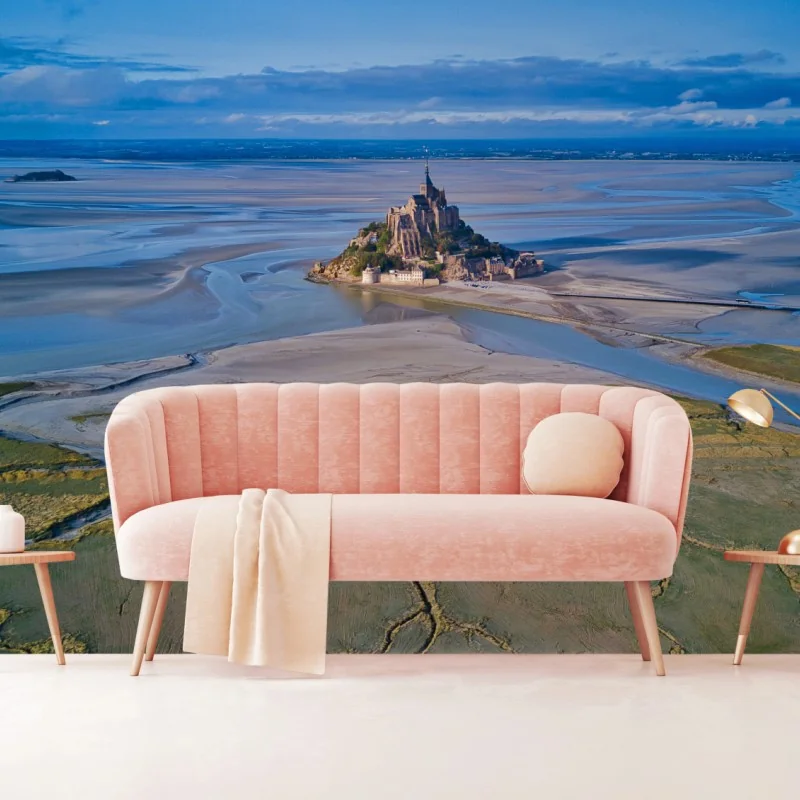 Fototapeta Mont Saint-Michel widok z lotu ptaka – Wallissimo® Fototapeta Mont Saint-Michel widok z lotu ptaka – Wallissimo®