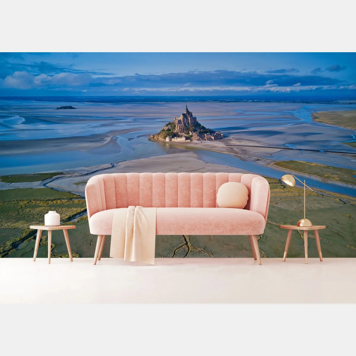 Fototapeta Mont Saint-Michel widok z lotu ptaka – Wallissimo® Fototapeta Mont Saint-Michel widok z lotu ptaka – Wallissimo®